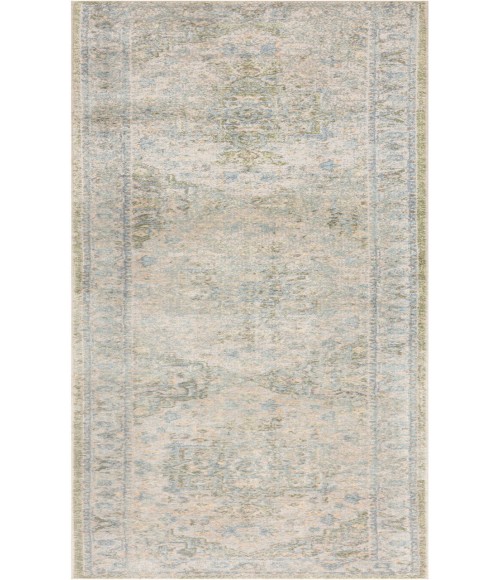 Nourison Astra Machine Washable Blue Green ASW12 2 ft. 2 in. X 10 ft. Rectangle Rug