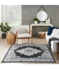 Nourison Passion Area Rug PSN03 Black Ivory 5'3" x 7'3"