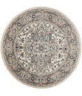 Nourison Quarry Ivory Grey QUA05 8 ft. X Round Rug
