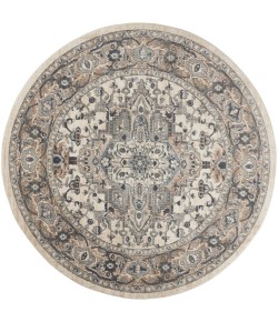 Nourison Quarry Ivory Grey QUA05 8 ft. X Round Rug