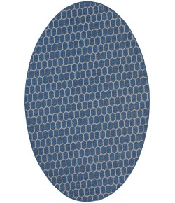 Nourison Reversible Indoor Outdoor Blue RVB01 8 ft. Round Rug