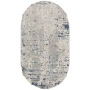 Nourison Concerto Ivory Grey Blue CNC01 3 ft. X 5 ft. Oval Rug