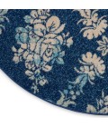 Nourison Tranquil Round Area Rug TRA09-Navy/Light Blue