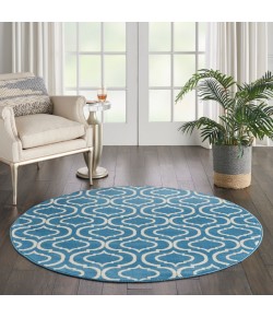 Nourison Jubilant - Jub19 Blue Area Rug 5 ft. 3 X Round
