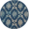Nourison Tranquil(Traql) - Tra09 Navy Light Blue Area Rug 5 ft. 3 X Round