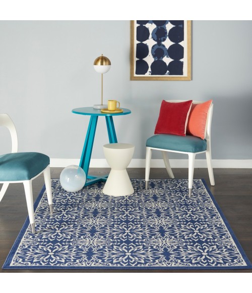 Nourison Jubilant Area Rug JUB06-Navy/Ivory