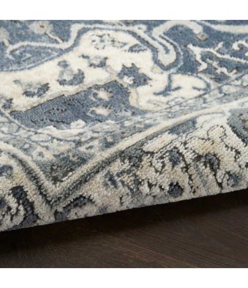 Nourison Quarry Navy Ivory QUA18 4 ft. X 6 ft. Rect. Rug