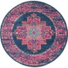 Nourison Passion - Psn03 Blue Area Rug 4 ft. X Round
