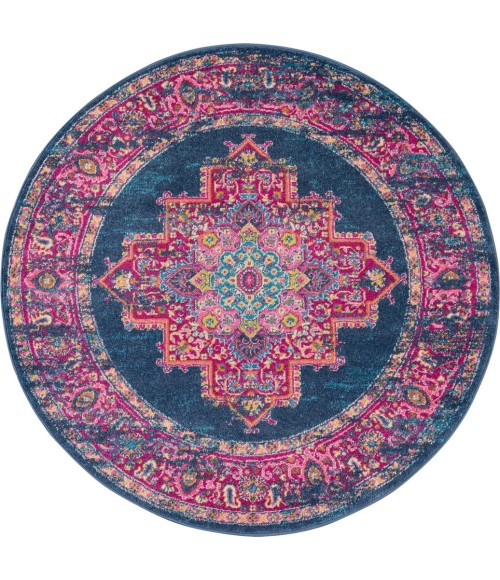 Nourison Passion Round Area Rug PSN03-Blue