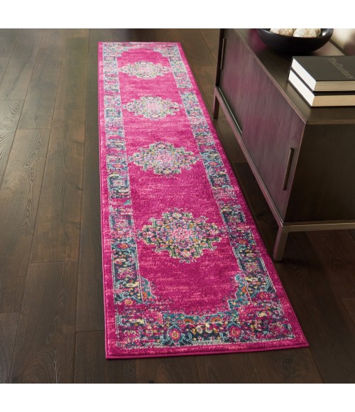 Nourison Passion Runner Area Rug PSN03-Fuchsia