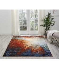 Nourison Chroma - Crm02 Red Flare Area Rug 5 ft. 6 X 8 ft. Rectangle