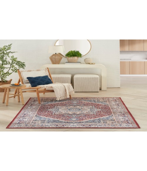 Nourison Vintage Home Red Blue VNH01 5 ft. X 7 ft. Rectangle Rug