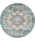 Nourison Passion Round Area Rug PSN25-Ivory/Light Blue