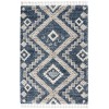 Nourison Scandinavian Shag Denim Blue SCN02 5 ft. 3 in. X 7 ft. 9 in. Rect. Rug
