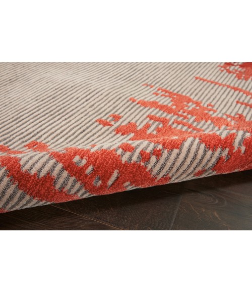 Nourison Symmetry Area Rug SMM02-Beige/Red
