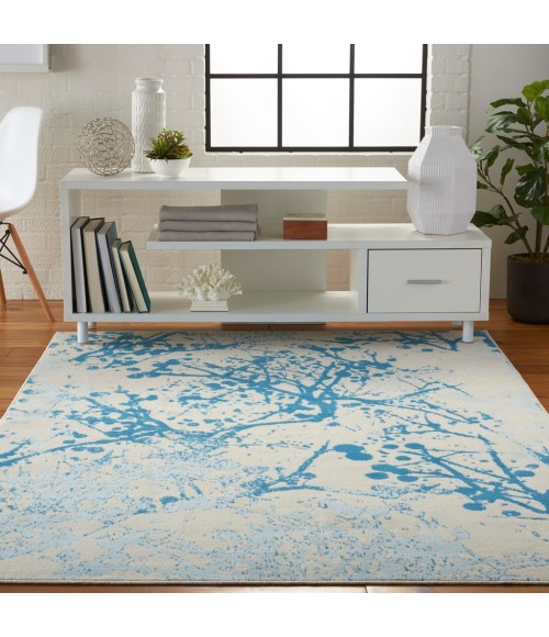 Nourison Jubilant Area Rug JUB12-Ivory/Blue