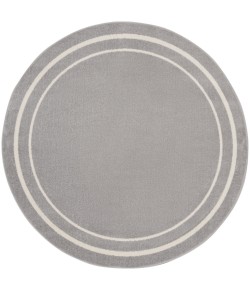 Nourison Home Nourison Essentials NRE02 Grey/Ivory 4 ft. Round Area Rug