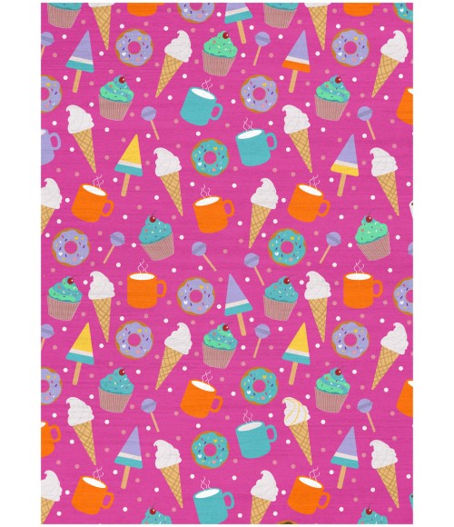 Nourison Home Imagination Pink Multicolor IMA19 4 ft. X 6 ft. Rectangle Rug