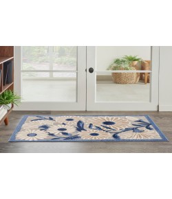 Nourison Aloha Blue Grey ALH33 2 ft. 8 in. X 4 ft. Rectangle Rug