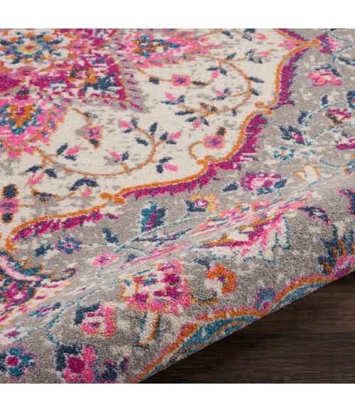 Nourison Passion Area Rug PSN22 Grey/Multi 2'2" x 10'