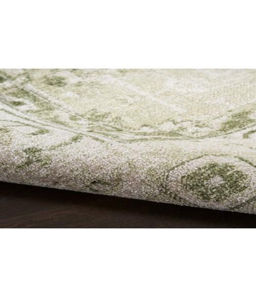 Nourison Astra Machine Washable Ivory Green ASW11 6 ft. 7 in. X 9 ft. Rectangle Rug