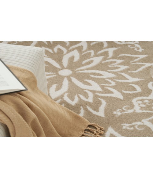Nourison Jubilant Taupe JUB06 8 ft. Round Rug