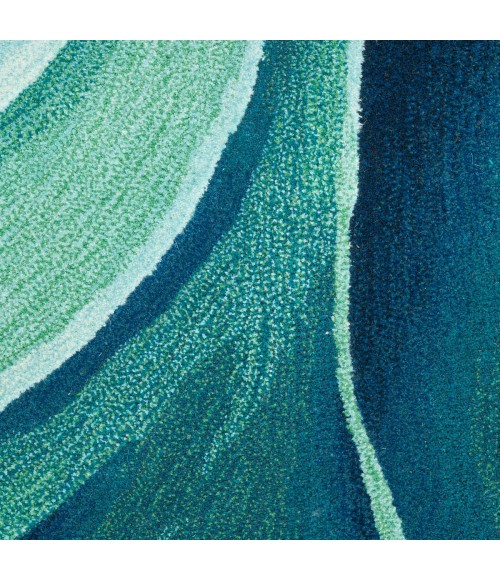 Nourison Prismatic Silver Green PRS42 6 ft. X 8 ft. Rect. Rug