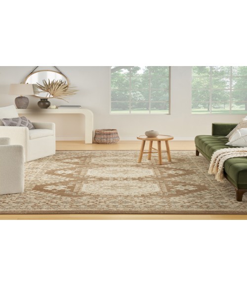 Nourison Serenity Home Ivory Mocha SRH01 5 ft. 3 in. X 7 ft. 3 in. Rectangle Rug