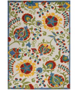 Nourison Aloha - Alh17 Ivory Multicolor Area Rug 6 ft. X 9 ft. Rectangle