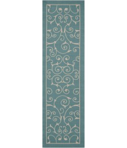 Nourison Home & Garden - Rs019 Light Blue Area Rug 2 ft. 3 X 8 ft. Rectangle