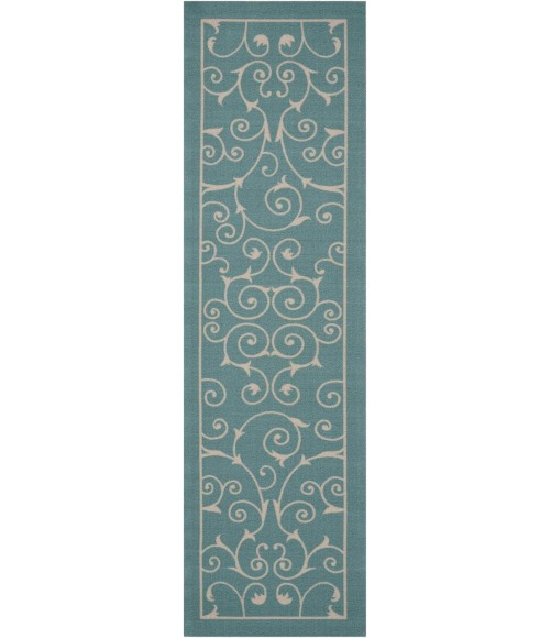Nourison Home & Garden Runner Area Rug RS019-Light Blue