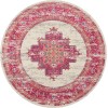 Nourison Passion - Psn03 Ivory Fushia Area Rug 8 ft. X Round