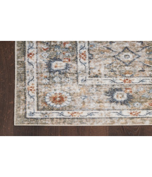 Nourison Astra Machine Washable Gold Grey ASW16 2 ft. X 6 ft. Rectangle Rug