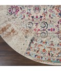 Nourison Vintage Kashan Round Area Rug VKA02-Ivory