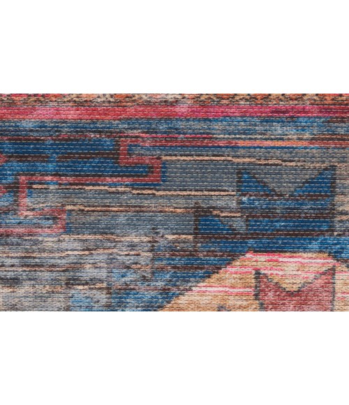 Nicole Curtis Machine Washable Series 1 Multicolor SR106 2 ft. 2 in. X 12 ft. Rectangle Rug