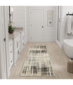 Nourison Home Washable Decor Ivory Blue WSD07 2 ft. X 6 ft. Rectangle Rug