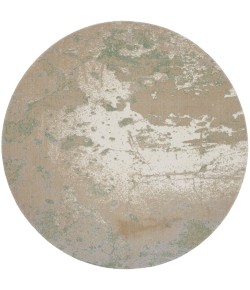 Nourison Twilight - Twi06 Ivory Green Area Rug 8 ft. Round