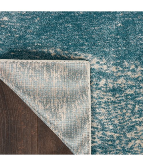 Nourison Maxell Area Rug MAE06 Ivory/Teal 9'3" x 12'9"