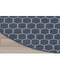 Nourison Reversible Indoor Outdoor Blue RVB01 8 ft. Round Rug