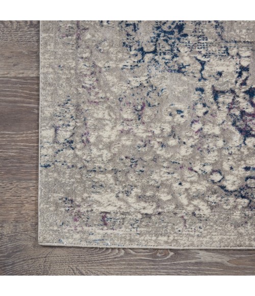 Royal Terrace Area Rug Kathy Ireland Royal Terrace Area Rug KI44 Beige Blue 5'3" x 7'3"