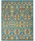 Nourison ALLUR Area Rug Nourison Allur Area Rug ALR03-Turquoise Ivory