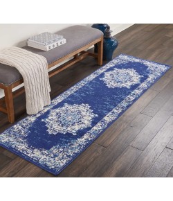 Nourison Grafix - Grf14 Navy Blue Area Rug 2 ft. 3 X 7 ft. 6 Rectangle