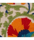 Nourison Aloha Round Area Rug ALH20-Red/Multicolor