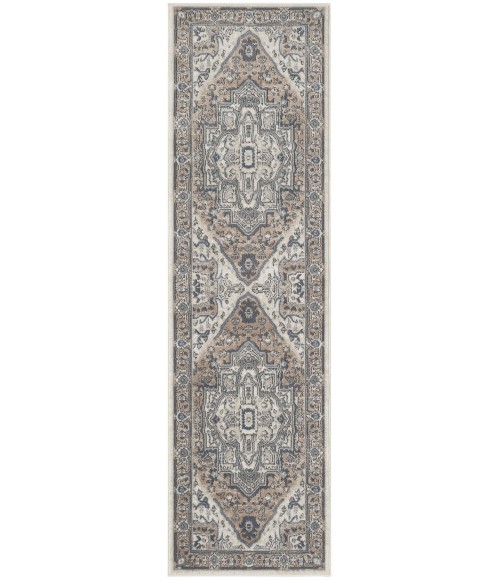 Nourison Concerto Ivory Taupe CNC18 2 ft. 2 in. X 7 ft. 6 Rect. Rug