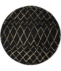 Nourison Home Grafix GRF04 Black 5 ft. 3 in. Round Area Rug