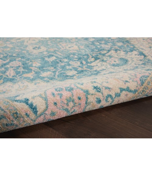 Nourison TRANQUIL Area Rug Nourison Tranquil Area Rug TRA07-Ivory/Turquoise