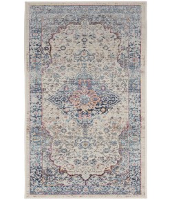 Nourison Vintage Kashan Ivory Blue VKA07 2 ft. X 4 ft. Rectangle Rug