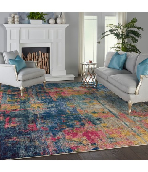 Nourison Celestial Area Rug CES09-Blue/Yellow
