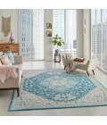 Nourison TRANQUIL Area Rug Nourison Tranquil Area Rug TRA07-Ivory/Turquoise