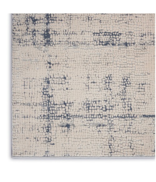 Nourison Rustic Textures Ivory Blue RUS06 6 ft. X 9 ft. Rect. Rug